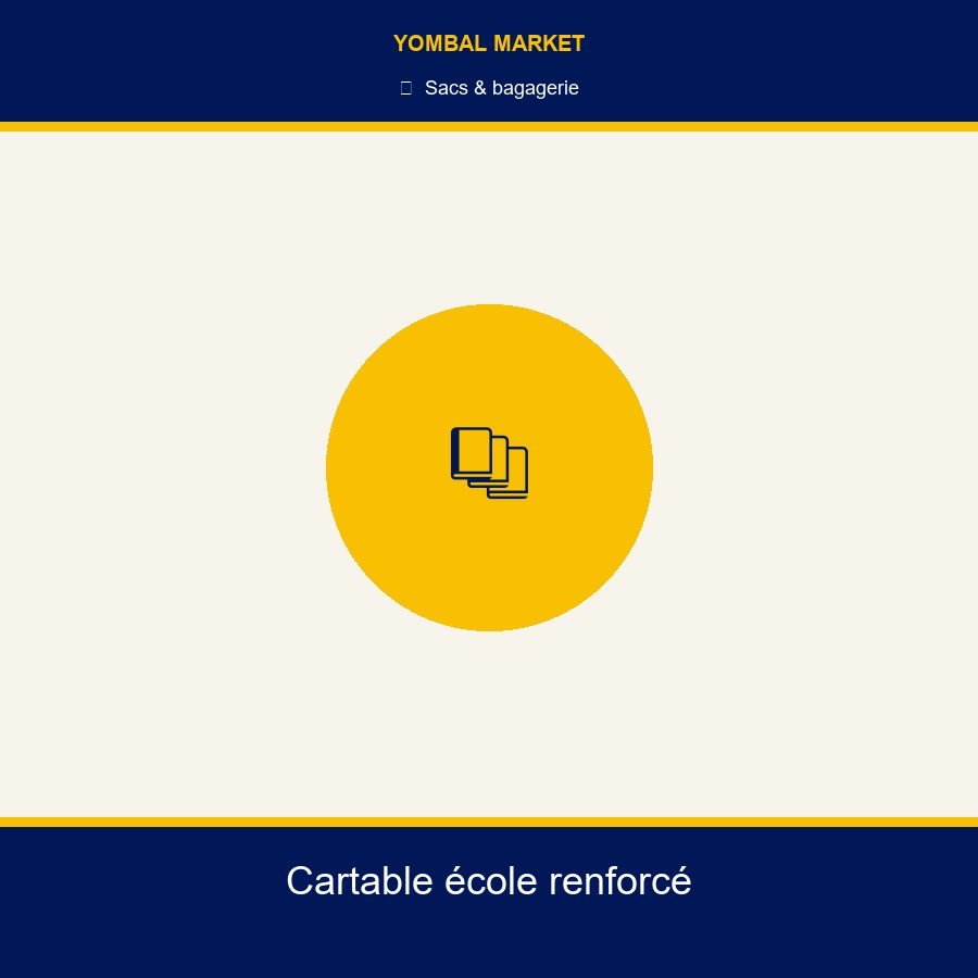 Cartable école renforcé — Volume scolaire